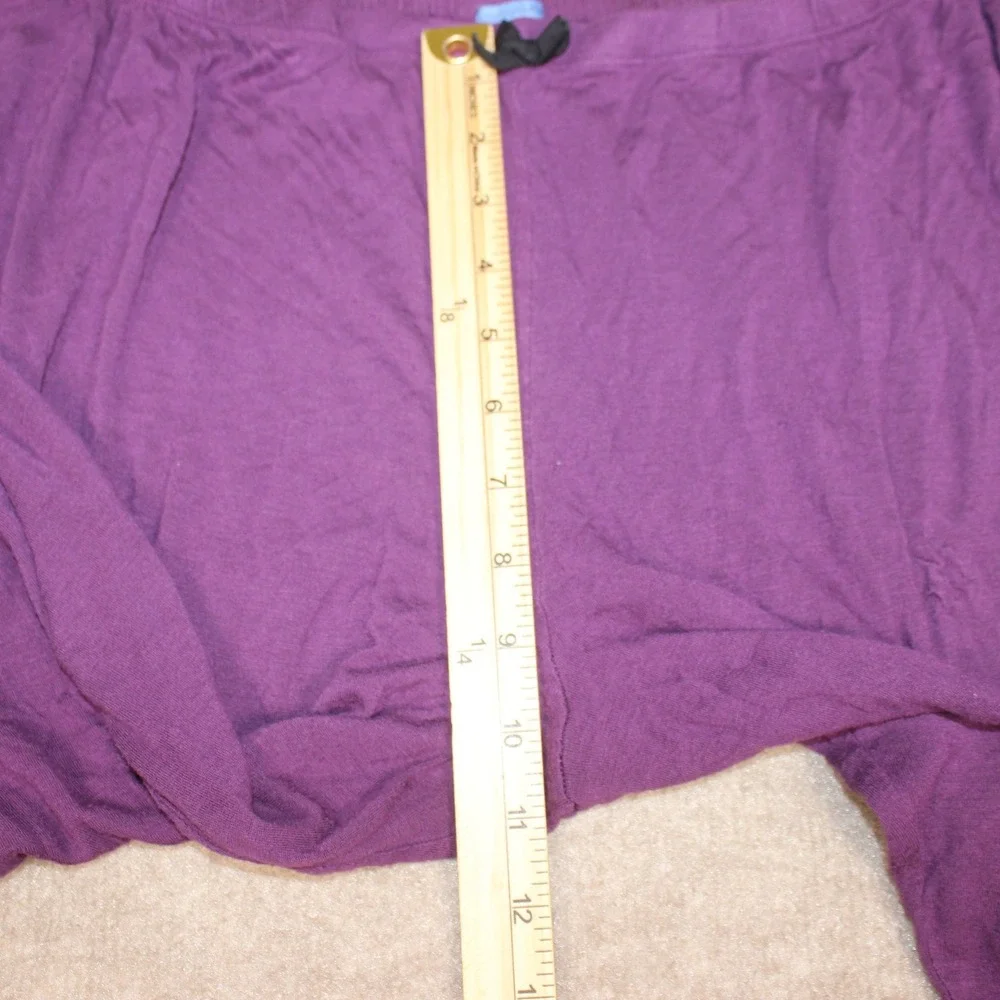 Simply Vera Vera Wang Intimates Purple Pajama Pants XL Black Mesh Trim Lounge